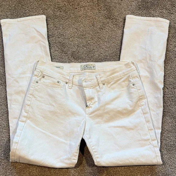 Lucky Brand White Sweet Straight Leg Jeans Classic Style 6/28 - Picture 1 of 8
